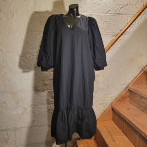 A New Day Women's Medium Mutton Sleeve Midi Lightweight Dress